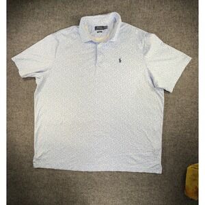 POLO RALPH LAUREN Light BlueFloral/leaf Print Golf Polo Classic Fit Men's szXXL